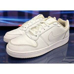 Nike Ebernon Low Triple White Low Tops AQ1775-100 Mens sneakers size 10